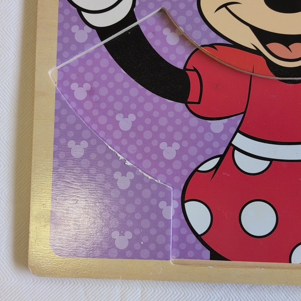 melissa & doug x disney minnie mouse wooden basic skills puzzle board age 3 YRS+ - Picture 6 of 9